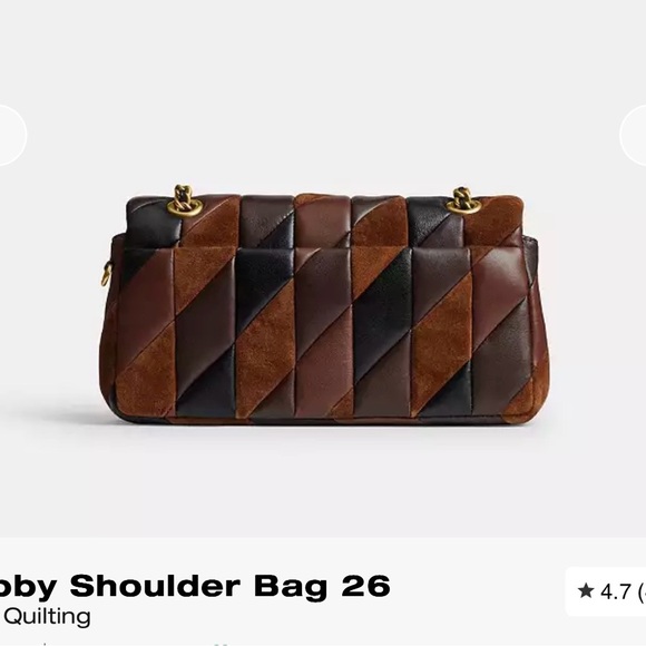 Coach Patchwork Leather Shoulder Bag - Picture 12 of 16